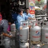 Một đại lý gas trên đường Trường Chinh, Thành phố Hồ Chí Minh. (Ảnh: Mạnh Linh/TTXVN)