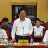 Ông Vũ Hồng Bắc, Chủ tịch Ủy ban Nhân dân tỉnh Thái Nguyên phát biểu tại buổi làm việc. (Ảnh: Thu Hằng/TTXVN)