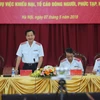 Tổng Thanh tra Chính phủ Lê Minh Khái phát biểu khai mạc hội nghị. (Ảnh: Dương Giang/TTXVN)