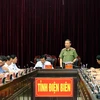 Ủy viên Bộ Chính trị, Bộ trưởng Bộ Công an, Đại tướng Tô Lâm phát biểu tại buổi làm việc. (Ảnh: Phan Tuấn Anh/TTXVN)