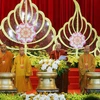 Đại diện của Tổ chức Vesak Liên hợp quốc đọc Tuyên bố Hà Nam-Vesak 2019. (Ảnh: Nguyễn Dân/TTXVN)