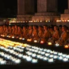 Lễ hội hoa đăng, thắp nến cầu nguyện hòa bình thế giới tại chùa Tam Chúc. (Ảnh: Minh Sơn/Vietnam+)