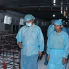 Thủ tướng Nguyễn Xuân Phúc đi kiểm tra tình hình phòng, chống dịch tả lợn châu Phi tại Hợp tác xã nông nghiệp hữu cơ Tiên Dương. (Ảnh: Thống Nhất/TTXVN)