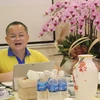 Ông Lê Văn Quang, Chủ tịch Hội đồng quản trị kiêm Tổng Giám đốc Tập đoàn Thủy sản Minh Phú cung cấp thông tin tại buổi họp báo. (Ảnh: Xuân Anh/TTXVN)
