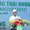 Thủ tướng Nguyễn Xuân Phúc đến dự Lễ ra quân toàn quốc phong trào chống rác thải nhựa. 