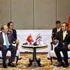 Thủ tướng Nguyễn Xuân Phúc hội kiến Thủ tướng Vương quốc Thái Lan Prayuth Chan-o-cha. (Ảnh: Thống Nhất/TTXVN)