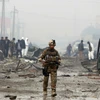 Nhân viên an ninh Afghanistan tại hiện trường một vụ tấn công của Taliban. (Nguồn: AP)