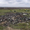 Hiện trường vụ bắn rơi máy bay MH17 tại Ukraine. (Ảnh: AFP/TTXVN)