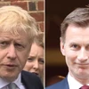 Hai ứng cử viên Thủ tướng Anh - cựu Ngoại trưởng Boris Johnson (trái) và Ngoại trưởng Jeremy Hunt. (Nguồn: Sky News)