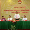 Chủ tịch Ủy ban Trung ương Mặt trận Tổ quốc Việt Nam Trần Thanh Mẫn phát biểu ý kiến. (Ảnh: Nguyễn Dân/TTXVN)
