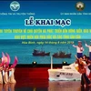 Một tiết mục tại Hội thi tuyên truyền về chủ quyền và phát triển bền vững biển, đảo Việt Nam. (Ảnh: Thanh Hải/TTXVN)