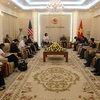 Thượng tướng Phạm Ngọc Minh tiếp Đoàn đại biểu thượng viện Hoa Kỳ. (Nguồn: Bộ Quốc phòng)