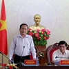 Bí thư Trung ương Đảng, Chủ tịch Ủy ban Trung ương MTTQ Việt Nam Trần Thanh Mẫn phát biểu tại buổi làm việc. (Nguồn: Daklak.gov.vn)