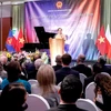 Đại sứ Vũ Đăng Dũng phát biểu khai mạc buổi lễ. (Nguồn: Đại sứ quán Việt Nam tại Ba Lan)