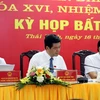 Kỳ họp bất thường Hội đồng Nhân dân tỉnh Thái Bình. (Ảnh: Nguyễn Công Hải/TTXVN)