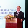 Bí thư Thành ủy Thành phố Hồ Chí Minh Nguyễn Thiện Nhân phát biểu tại Hội thảo. (Ảnh: Tiến Lực/TTXVN)