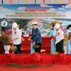 Chủ tịch Quốc hội Nguyễn Thị Kim Ngân dự lễ khởi công xây dựng công trình bảo tồn, tôn tạo và phát huy giá trị Di tích lịch sử Lộ Vòng Cung Cần Thơ. (Ảnh: Trọng Đức/TTXVN)