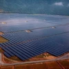 Nhà máy điện Mặt Trời Sao Mai Solar PV1 với công suất 104 MWp tại xã An Hảo, huyện Tịnh Biên, tỉnh An Giang. (Ảnh: Công Mạo/TTXVN)