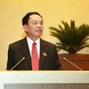 Ủy viên Ủy ban Thường vụ Quốc hội, Chủ nhiệm Ủy ban Quốc phòng và An ninh của Quốc hội Võ Trọng Việt báo cáo, làm rõ một số vấn đề đại biểu Quốc hội nêu. (Ảnh: Doãn Tấn/TTXVN)