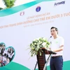 Ông Nguyễn Phương Sơn, Giám đốc Đối ngoại Amway Việt Nam phát biểu tại lễ khởi động dự án. (Nguồn: Vietnam+)