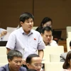 Đại biểu Quốc hội tỉnh Lào Cai Sần Sín Sỉnh phát biểu. (Ảnh: Văn Điệp/TTXVN)