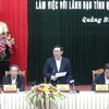 Phó Thủ tướng Vương Đình Huệ phát biểu tại buổi làm việc. (Ảnh: Đức Thọ/TTXVN)