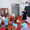 Lớp học của các em học sinh câm, điếc bẩm sinh tại Trung tâm hỗ trợ phát triển giáo dục hòa nhập tỉnh Đắk Nông. (Ảnh: Hưng Thịnh/TTXVN)