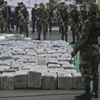 Cảnh sát Peru tiêu hủy ma túy. (Ảnh: Globalnews.ca)