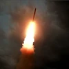 Vụ phóng thử tên lửa đạn đạo từ một địa điểm bí mật ở Triều Tiên ngày 31/7/2019. (Ảnh: AFP/TTXVN)