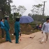 Hiện trường vụ trọng án tại xóm Lương Bình, xã Sơn Phú, huyện Định Hóa, tỉnh Thái Nguyên. (Ảnh: TTXVN)