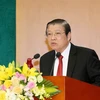 Ông Phan Đình Trạc, Bí thư Trung ương Đảng, Trưởng Ban Nội chính Trung ương phát biểu chỉ đạo Hội nghị. (Ảnh: Phương Hoa/TTXVN)