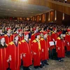 Lễ trao bằng tốt nghiệp của Đại học Hoa Sen. 