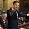 Thủ tướng Pedro Sanchez phát biểu sau khi vượt qua cuộc bỏ phiếu tại Quốc hội ở Madrid, Tây Ban Nha, ngày 7/1. (Ảnh: AFP/TTXVN)