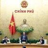 Thủ tướng Nguyễn Xuân Phúc chủ trì hội nghị. (Ảnh: Thống Nhất/TTXVN)