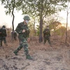 Lực lượng Bộ đội biên phòng tỉnh Đắk Lắk tổ chức tuần tra cơ động trên tuyến biên giới nhằm ngăn chặn xâm nhập trái phép. (Ảnh: TTXVN)
