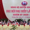 Đoàn Chủ tịch điều hành Đại hội Đảng bộ huyện Krông Pắc nhiệm kỳ 2020-2025. (Nguồn: Daklak.gov.vn)