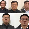 5 bị cáo Đoàn Ánh Sáng, Ngô Duy Chính, Nguyễn Xuân Giáp, Phạm Hồng Quang, Đặng Thanh Nam. (Nguồn: Baochinhphu.vn)