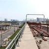 Công trường thi công tuyến metro số 1 Bến Thành-Suối Tiên. (Ảnh: Tiến Lực/TTXVN)