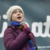 Greta Thunberg tham gia một cuộc tuần hành vì khí hậu tại Brussels, Bỉ. (Ảnh: AFP/TTXVN)