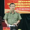 Thiếu tướng Nguyễn Ngọc Toàn, Cục trưởng Cục Công tác Đảng và Công tác Chính trị thông tin về các hoạt động Kỷ niệm. (Ảnh: Doãn Tấn/TTXVN)