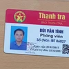Thẻ giả mạo phóng viên Báo Thanh tra của Bùi Văn Tính.