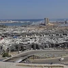Cảnh đổ nát tại cảng Beirut, Liban sau vụ nổ ngày 5/8/2020. (Ảnh: THX/TTXVN)