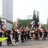 Nhân dân các dân tộc anh em tỉnh Đắk Lắk tưng bừng trong Lễ hội càphê Buôn Ma Thuột lần thứ 7. (Ảnh: Tuấn Anh/TTXVN)