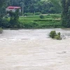 Cầu ngầm xóm Háng Thoang, xã Đàm Thủy - nơi anh Hoàng Văn Cương bị nước lũ cuốn trôi. (Ảnh: TTXVN)