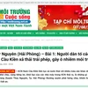 Bài viết trên Tạp chí Môi trường và Cuộc sống. 