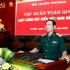 Trung tướng Nguyễn Tân Cương, Thứ trưởng Bộ Quốc phòng phát biểu khai mạc hội nghị. (Ảnh: Dương Giang/TTXVN)