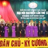 Ban chấp hành Đảng bộ tỉnh Hà Nam khóa XX ra mắt Đại hội. (Ảnh: Nguyễn Chinh/TTXVN)