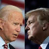 Ứng cử viên Tổng thống Mỹ của đảng Dân chủ Joe Biden (trái) và Tổng thống Mỹ Donald Trump (phải). (Ảnh: AFP/TTXVN)