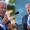 Ứng cử viên Tổng thống Mỹ của đảng Dân chủ Joe Biden (trái) và Tổng thống Mỹ Donald Trump (phải). (Ảnh: AFP/TTXVN)