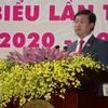 Ông Lê Quốc Phong, Ủy viên dự khuyết Ban Chấp hành Trung ương Đảng được bầu giữ chức Bí thư Tỉnh ủy Đồng Tháp nhiệm kỳ 2020-2025. (Ảnh: Nguyễn Văn Trí/TTXVN)
